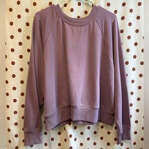 Torrid French Terry Raglan Cropped Sweatshirt, Color Dusk, Size 3 (3X 22-24),NWT